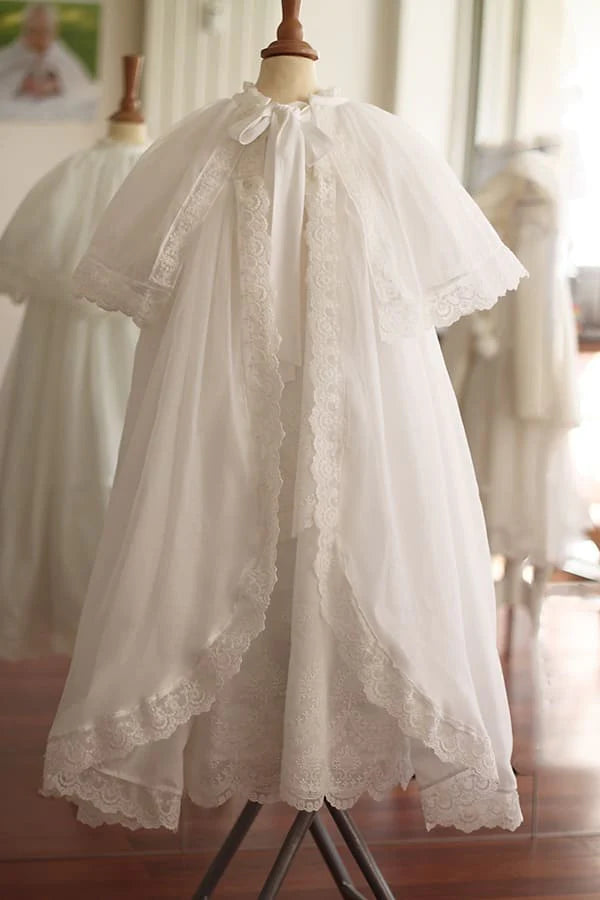 Cape manteau de baptême Louise