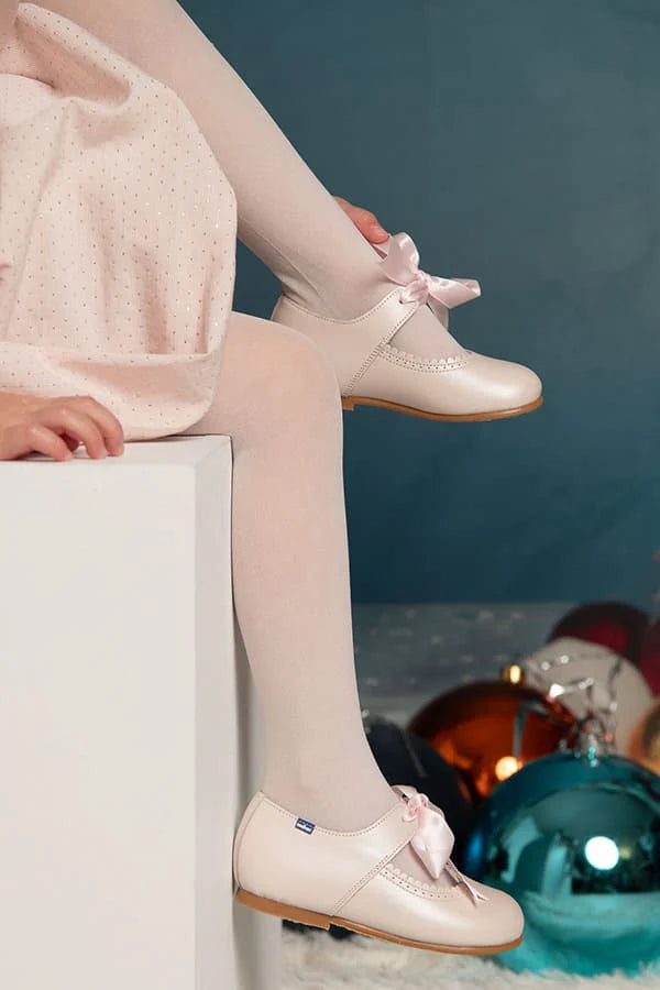 Chaussures fille cuir rose