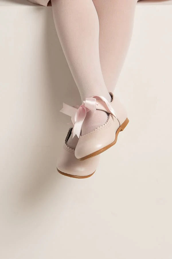 Chaussures fille cuir rose
